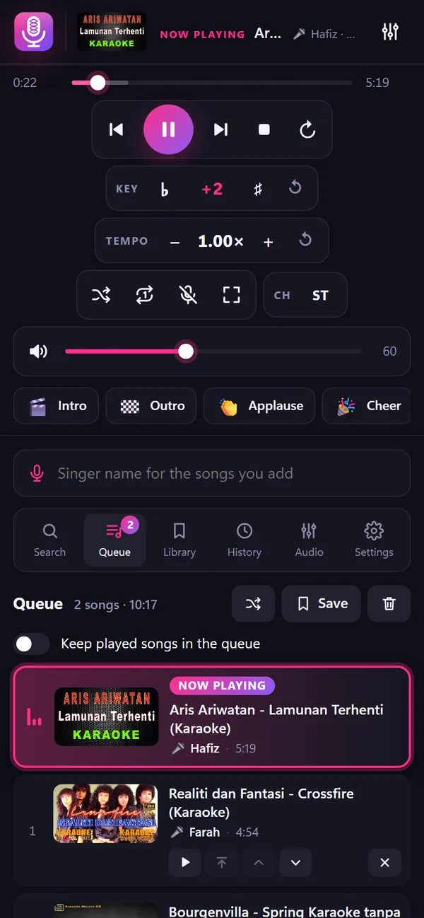 The phone remote page